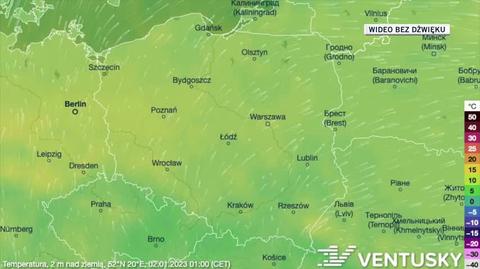 Prognozowana temperatura w kolejnych dniach