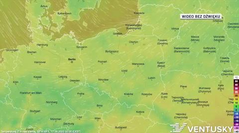 Prognozowana temperatura w dniach 17-21.09