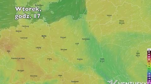 Temperatura w ciągu najbliższych pięciu dni (Ventusky.com) | wideo bez dźwięku