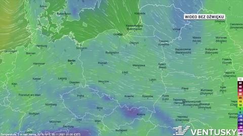 Prognozowana temperatura w ciągu kolejnych dni