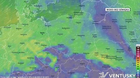 Prognoza porywów wiatru w dniach 17-21.02