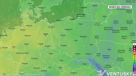 Prognoza temperatury na okres 21-25.03