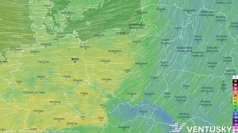 Prognozowana temperatura w kolejnych dniach