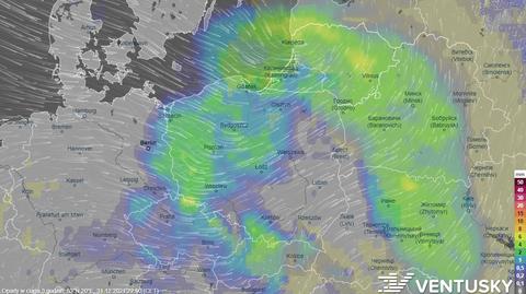 Opady w kolejnych dniach