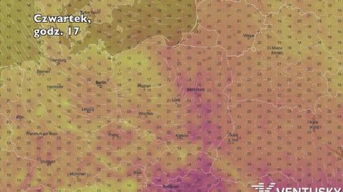 Temperatura w ciągu najbliższych pięciu dni (Ventusky.com) | wideo bez dźwięku