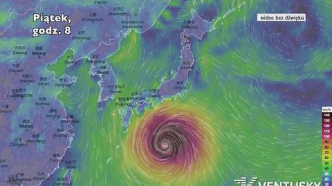 Prognozowana trasa tajfunu Hagibis