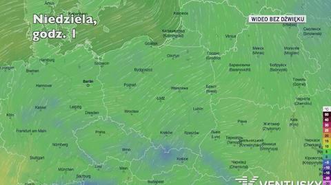 Prognozowana temperatura w najbliższych dniach (Ventusky.com)
