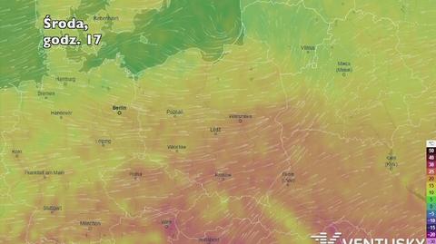 Prognoza temperatury na pięć dni (ventusky.com)