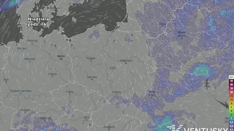 Rozkład i suma opadów w najbliższych dniach (ventusky.com)