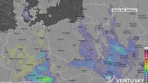 Prognozowane opady w dniach 23-27.01