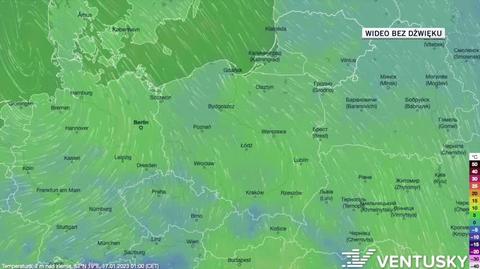 Prognozowana temperatura w kolejnych dniach