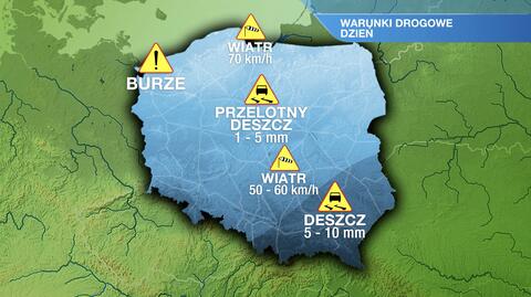 Warunki drogowe w sobotę