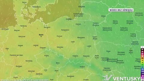 Prognoza temperatury w dniach 22-26.10