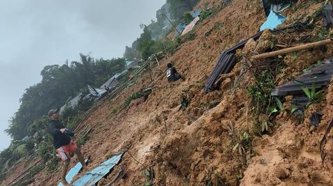 Osuwisko na indonezyjskiej wyspie Serasan