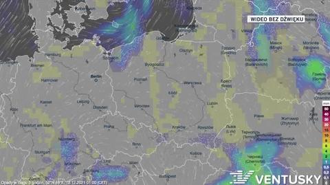 Prognozowane opady w dniach 12-16.12