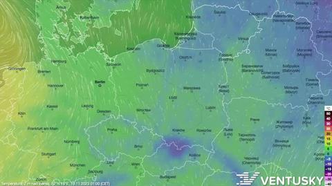 Prognozowana temperatura na kolejne dni