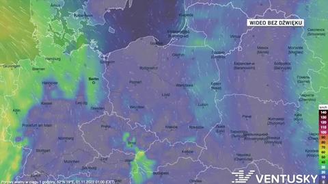 Prognoza porywów wiatru w dniach 01-05.11