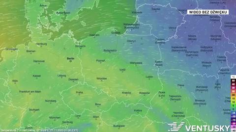 Prognozowana temperatura w dniach 21-25.11