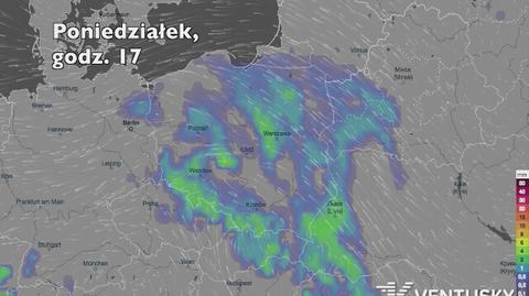 Prognozowane opady w najbliższych dniach (Ventusky.com) | wideo bez dźwięku