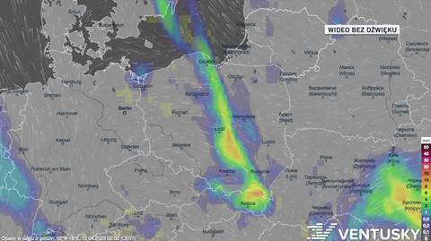 Prognozowane opady w dniach 12-16.04