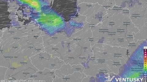 Prognozowane opady w kolejnych dniach