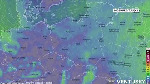 Prognoza porywów wiatru na kolejne dni