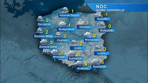 Prognoza pogody na noc