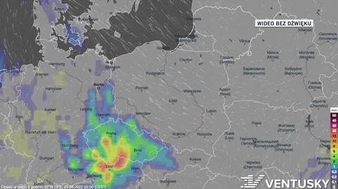 Prognozowane opady w dniach 25-29.06