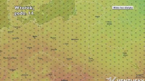 Prognozowana temperatura w ciągu następnych dni