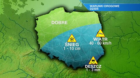 Warunki drogowe w piątek 16.12