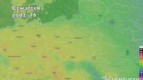 Prognozowana temperatura na najbliższe dni (ventusky.com | wideo bez dźwięku)