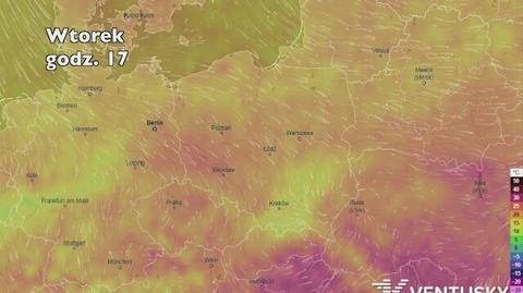 Temperatura w najbliższych dniach (ventusky.com | wideo bez dźwięku)