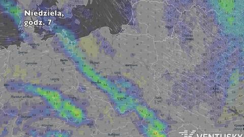 Opady w najbliższych dniach (Ventusky.com) | wideo bez dźwięku