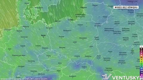 Prognozowana temperatura na kolejne dni