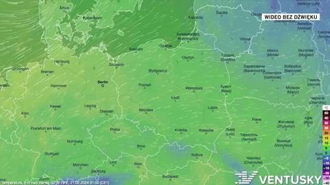 Prognoza temperatury na okres 21-25.02