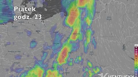 Opady w najbliższych dniach (ventusky.com | wideo bez dźwięku)