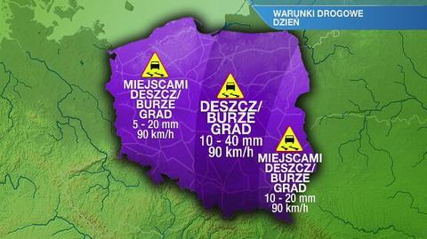 Warunki drogowe w sobotę