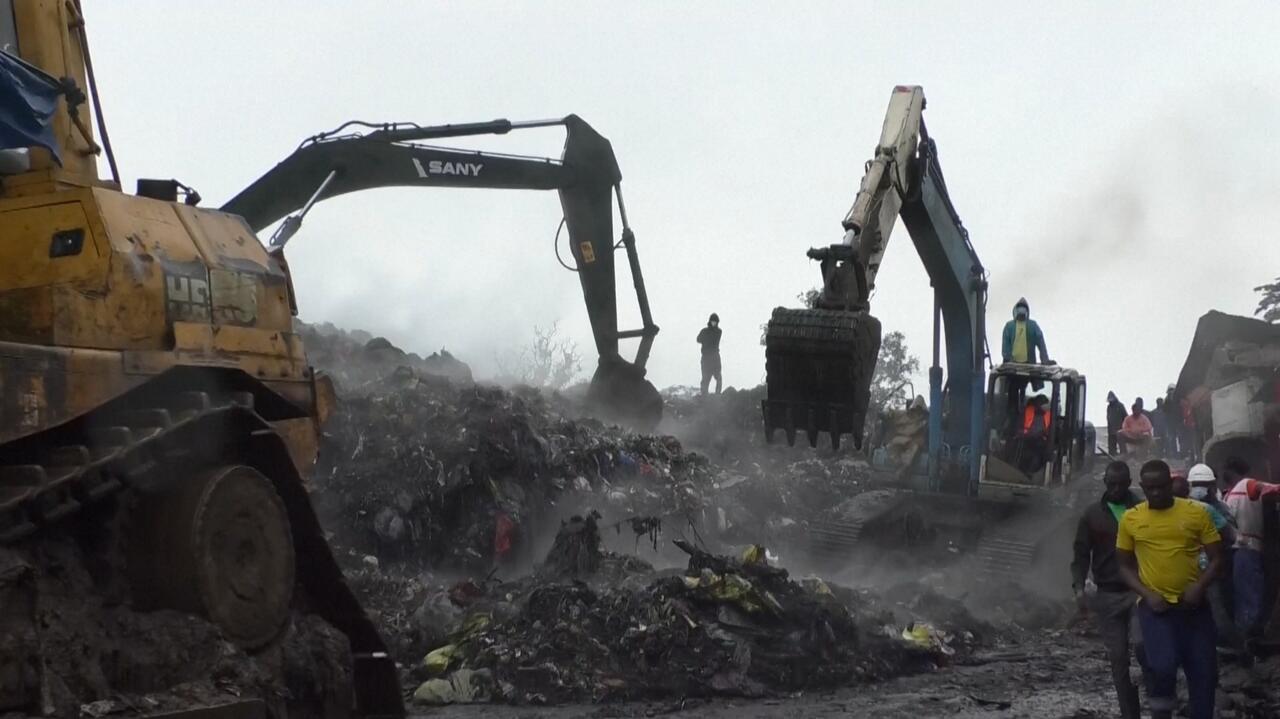 Garbage landslide crushes homes in Guinea, killing 30