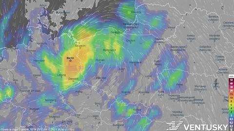 Prognozowane opady w dniach 4-8.11