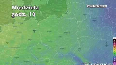 Prognozowana temperatura na najbliższe dni (Ventusky.com)