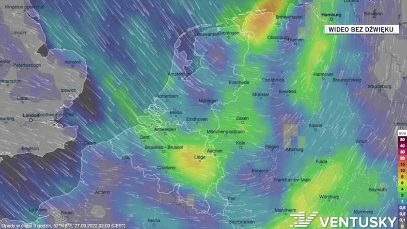 Opady deszczu we wtorek w Holandii 