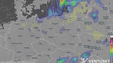 Prognozowane opady w kolejnych dniach