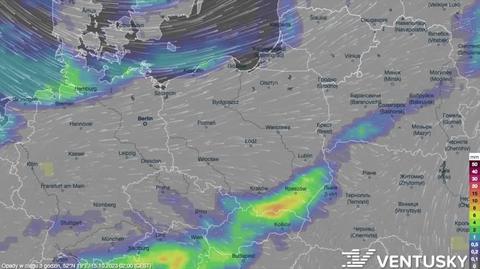 Prognozowane opady na kolejne dni