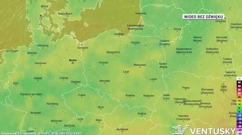 Prognozowana temperatura w dniach 30.09-4.10