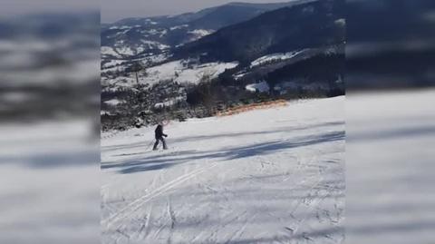 Trąba powietrzna na stoku