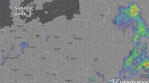 Opady w najbliższych dniach (ventusky.com | wideo bez dźwięku) 