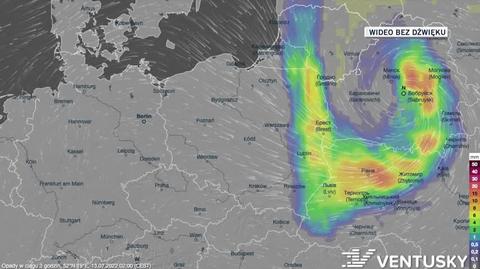 Prognozowane opady w kolejnych dniach