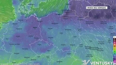 Prognozowana temperatura w kolejnych dniach