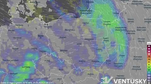 Prognozowane opady w kolejnych dniach