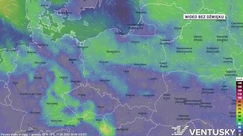 Prognoza porywów wiatru na kolejne dni